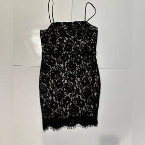 Ladies Black Lace Dress Size Large